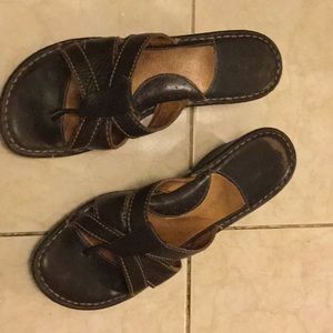 Born sandals- brown leather- size 10 - used